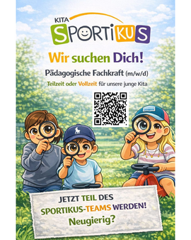 Stellenanzeige Pädagogische Fachkräfte Kita Sportikus